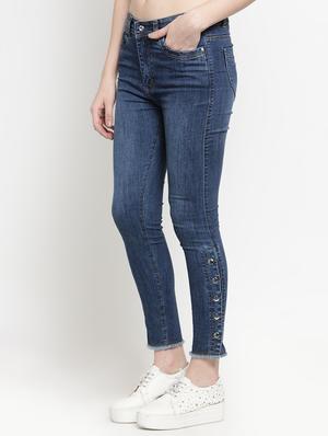 frayed hem stone washed jeans - 16468088 - Standard Image - 2