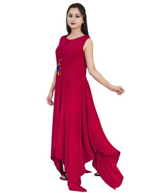 tie up neck asymmetric maxi dress - 16468485 - Standard Image - 2