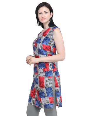 printed straight kurti - 16470247 - Standard Image - 2