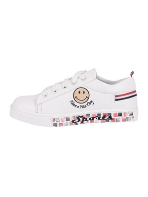 white lace-up sneakers - 16471016 - Standard Image - 2