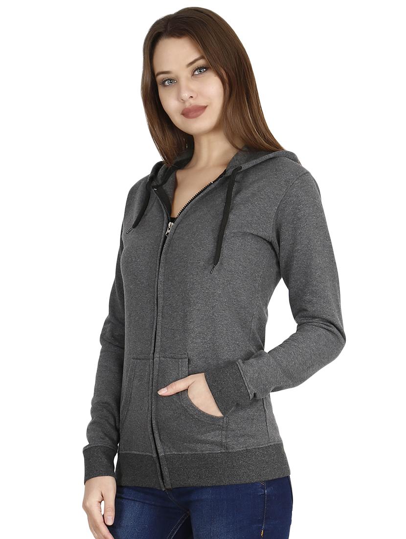 zip up solid pullover - 16471389 - Zoom Image - 2