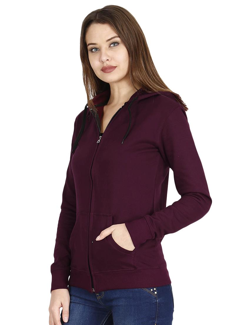 zip up solid pullover - 16471391 - Zoom Image - 2