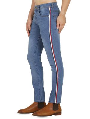light blue side taped jeans - 16472175 - Standard Image - 2