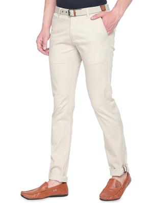 beige solid chinos - 16472367 - Standard Image - 2