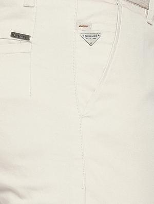 beige solid chinos - 16472367 - Standard Image - 5