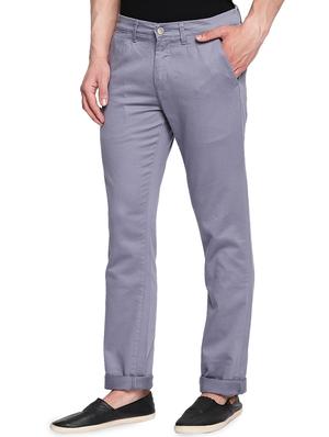blue solid chinos - 16472386 - Standard Image - 2