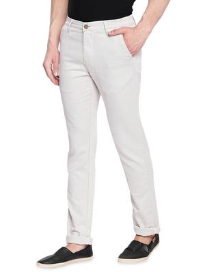white textured chinos - 16472393 - Standard Image - 2