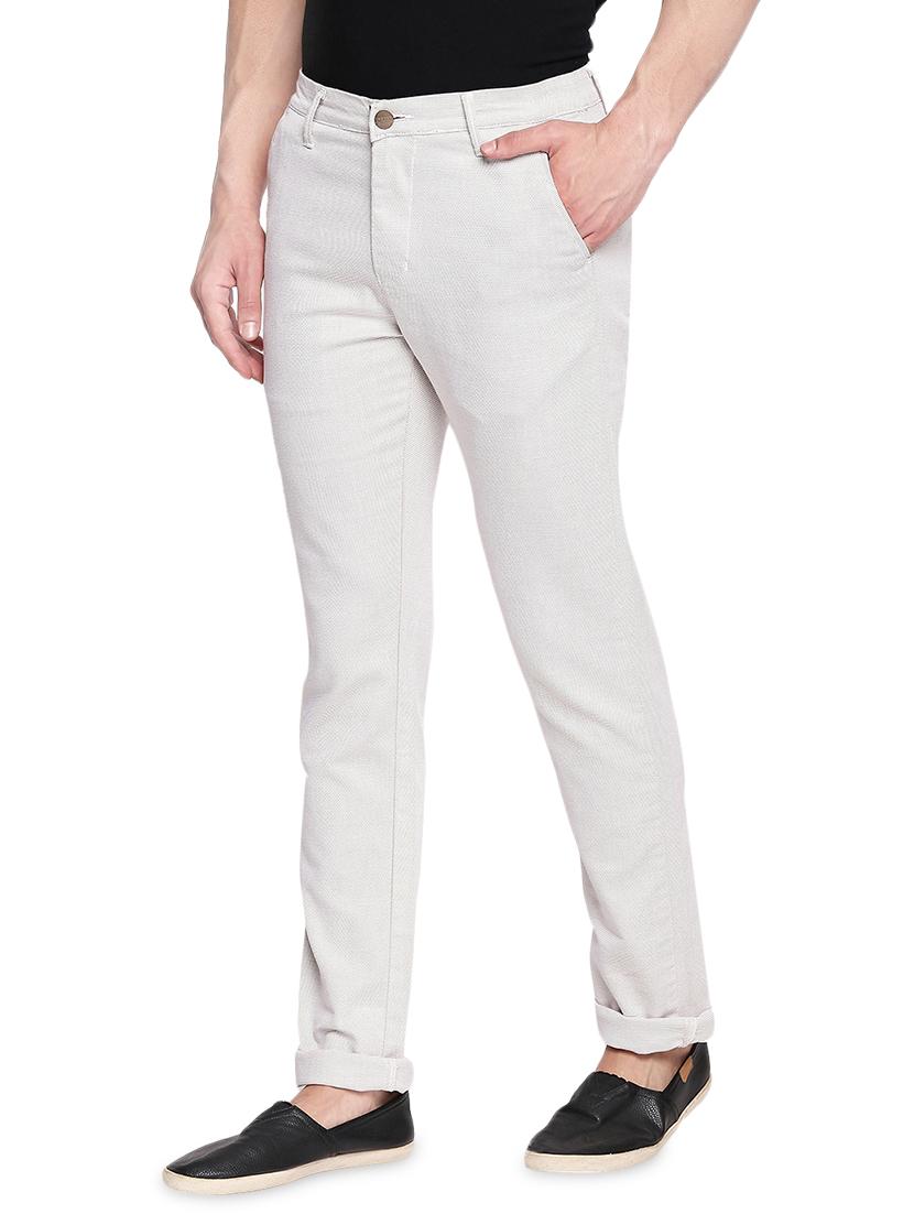 white textured chinos - 16472393 - Zoom Image - 2