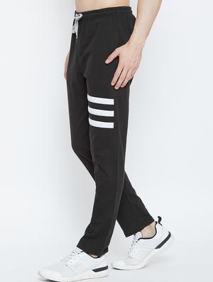 black striped full length track pant - 16472551 - Standard Image - 2