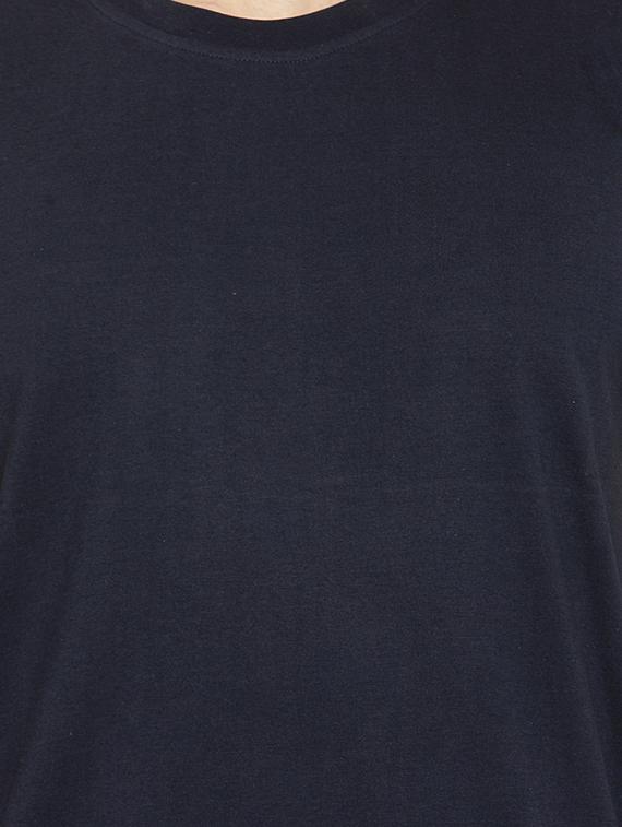 navy blue solid t-shirt - 16472659 - Zoom Image - 5