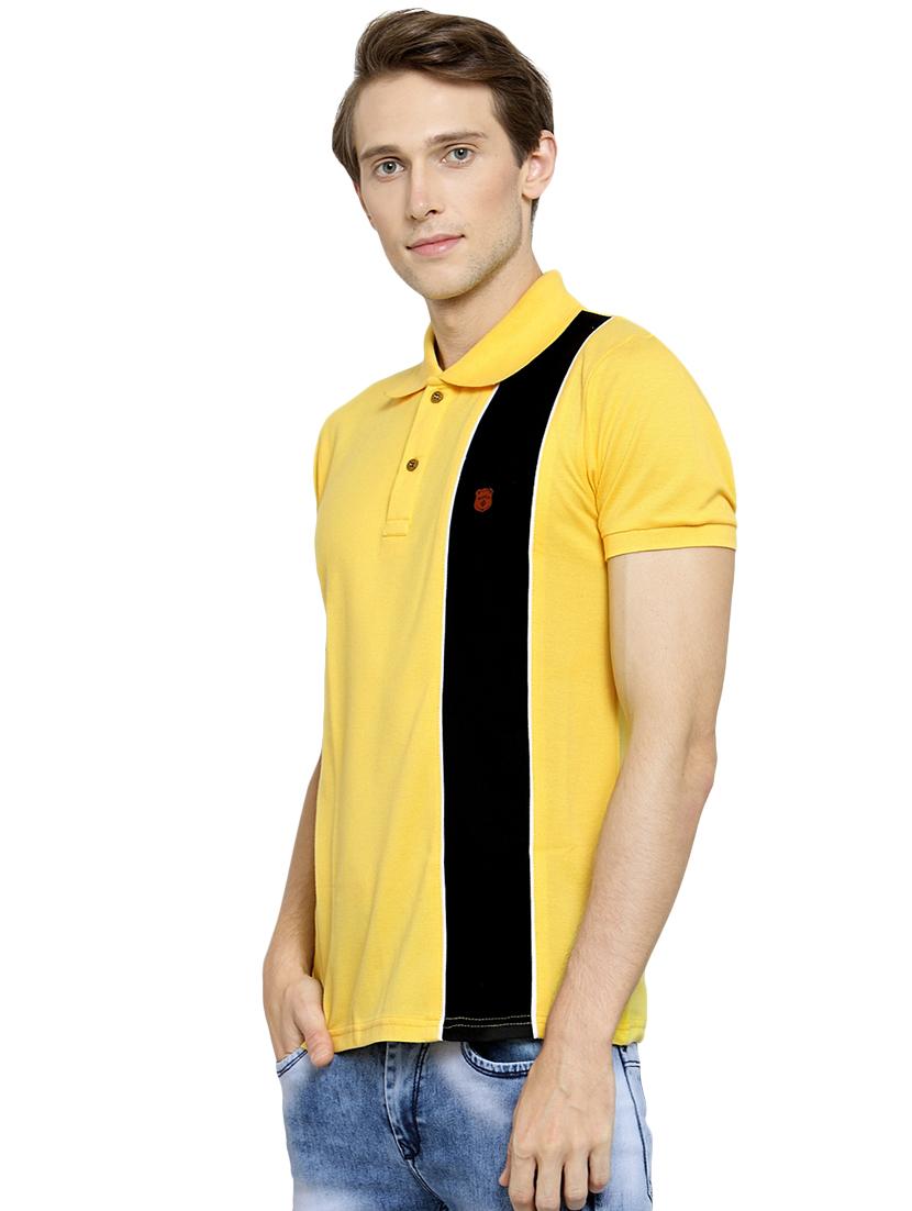 yellow striped polo t-shirt - 16472660 - Zoom Image - 2