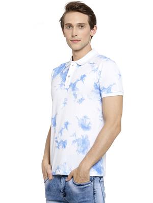 white tie & dye polo t-shirt - 16472663 - Standard Image - 2
