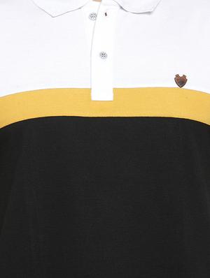 black color block polo t-shirt - 16472667 - Standard Image - 5