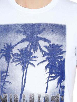 white chest print t-shirt - 16472682 - Standard Image - 5