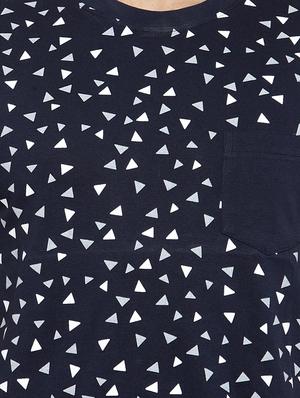 navy blue printed pocket t-shirt - 16472692 - Standard Image - 5