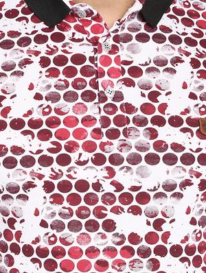 red printed collared t-shirt - 16472698 - Standard Image - 5