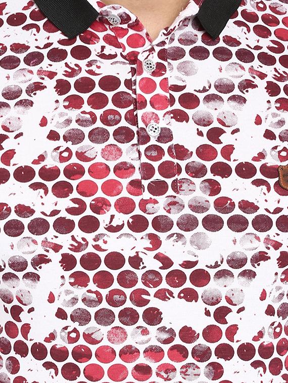 red printed collared t-shirt - 16472698 - Zoom Image - 5