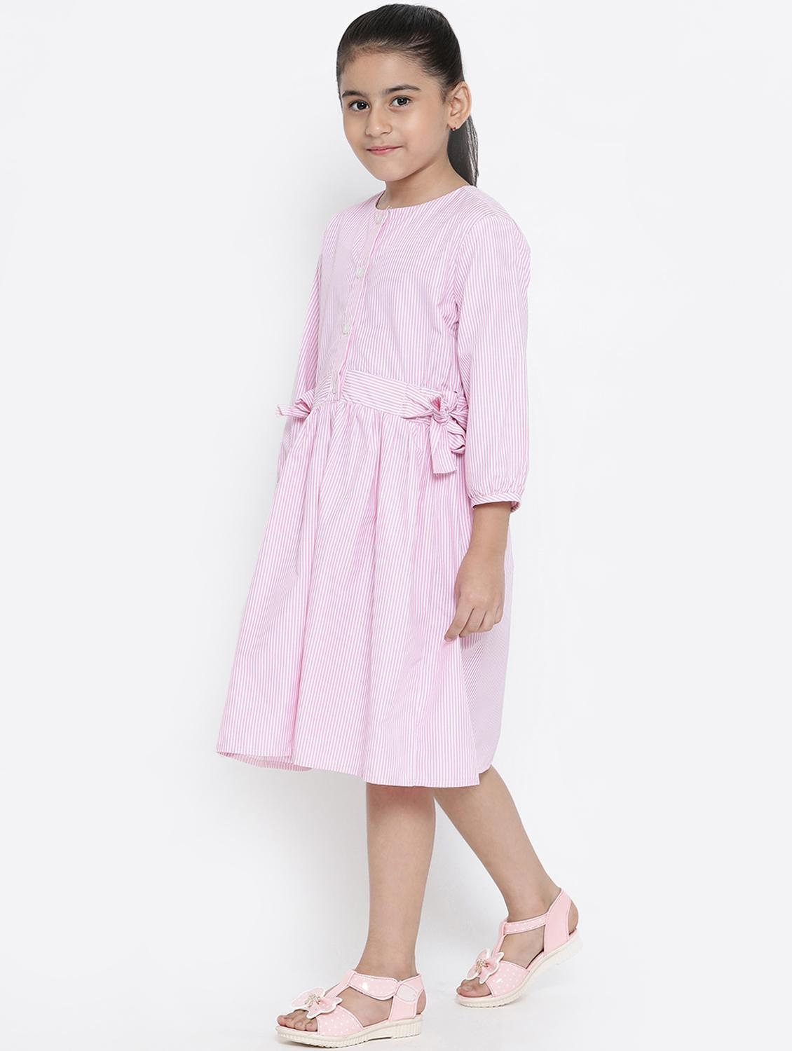 tie knot side striped dress - 16472904 - Zoom Image - 2
