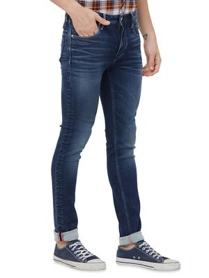 navy blue light washed denim jeans - 16473164 - Standard Image - 2