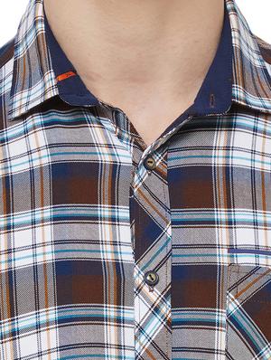 brown checkered casual shirt - 16473357 - Standard Image - 5