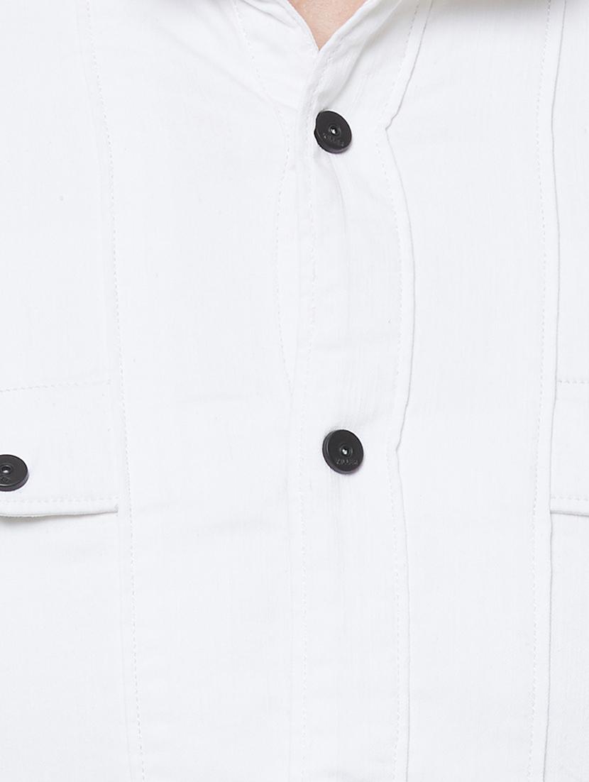white solid casual shirt - 16473577 - Zoom Image - 5