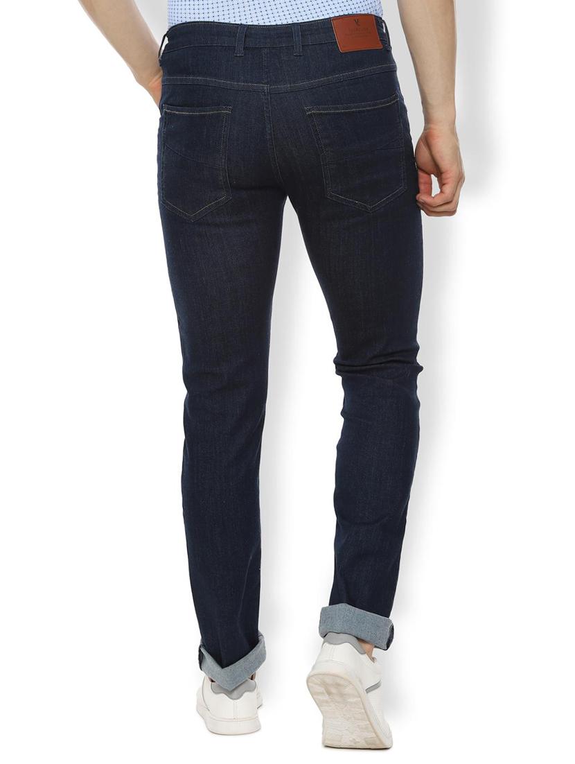 navy blue solid plain jeans - 16473875 - Zoom Image - 2