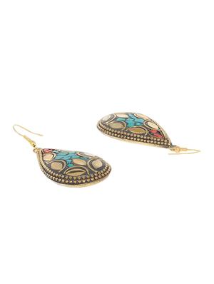 multi colored metal drop earring - 16474330 - Standard Image - 2