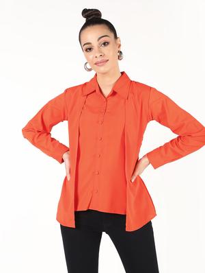 button up layered top - 16474383 - Standard Image - 2