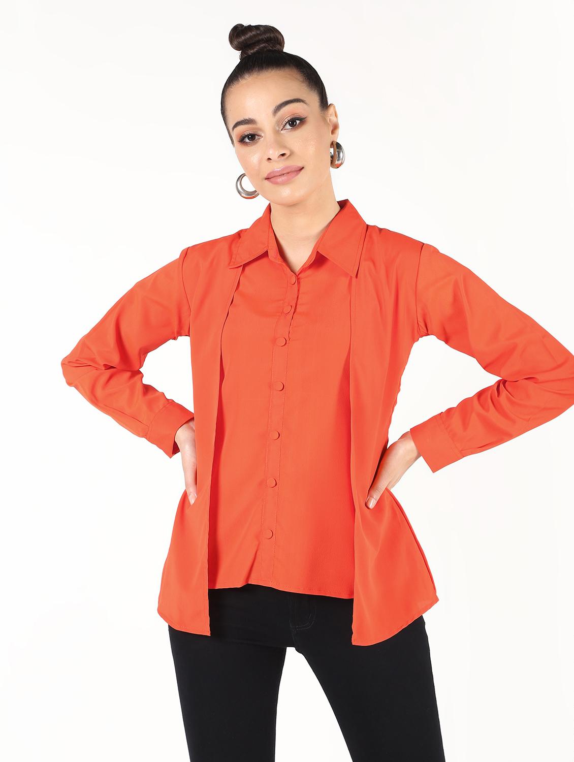 button up layered top - 16474383 - Zoom Image - 2