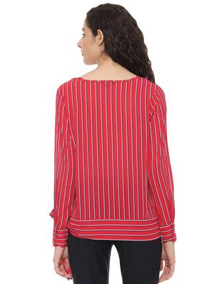tie knot detail striped top - 16475809 - Standard Image - 2