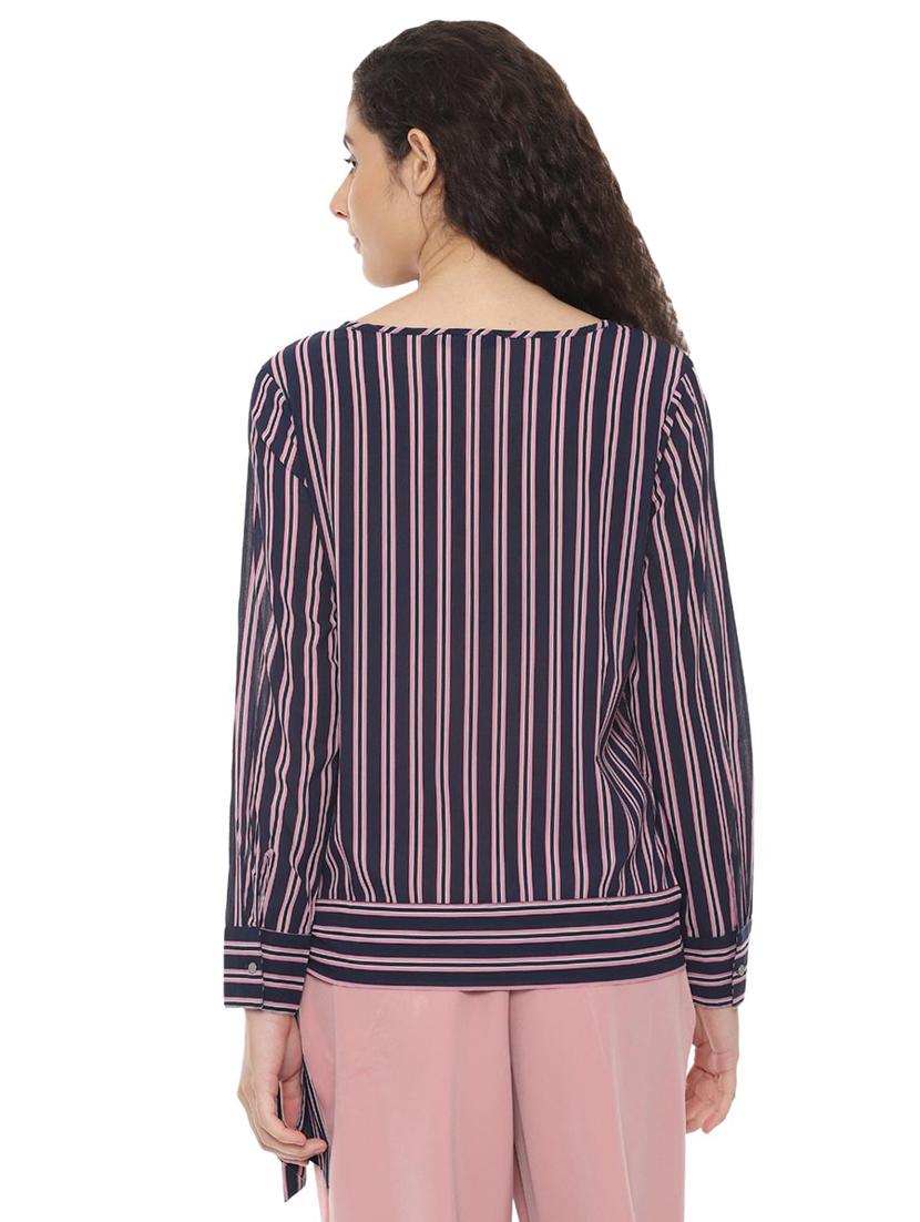tie knot detail striped top - 16475810 - Zoom Image - 2