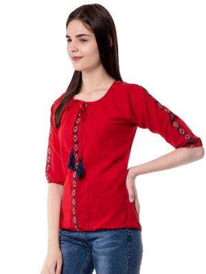 tie up neck lace detail top - 16475905 - Standard Image - 2
