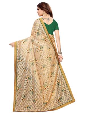 floral printed saree with blouse - 16476583 - Standard Image - 2
