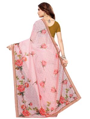 floral printed saree with blouse - 16476584 - Standard Image - 2