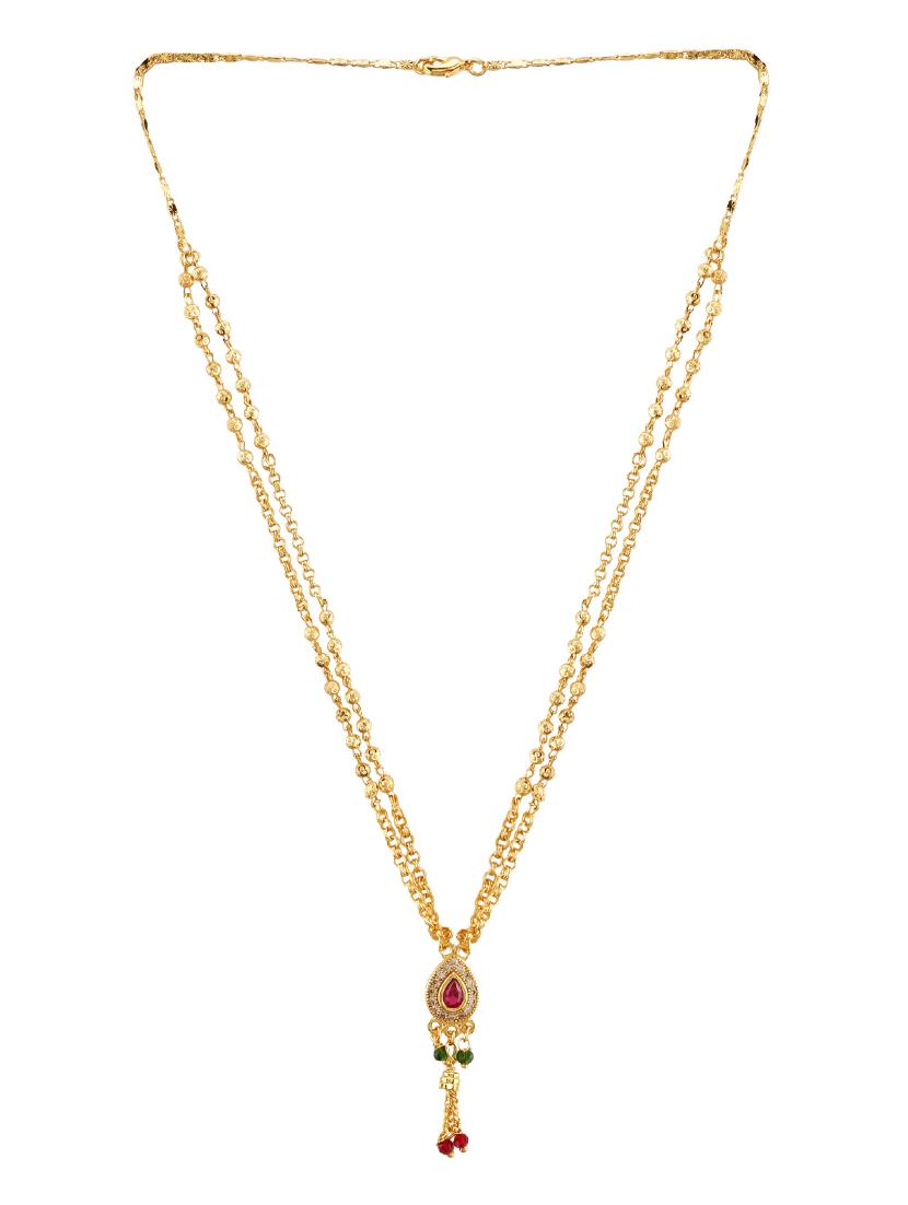 gold plated chain necklace - 16477600 - Zoom Image - 2