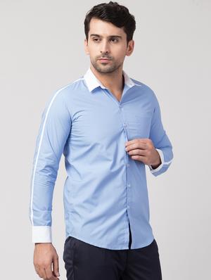 light blue striped casual shirt - 16479399 - Standard Image - 2