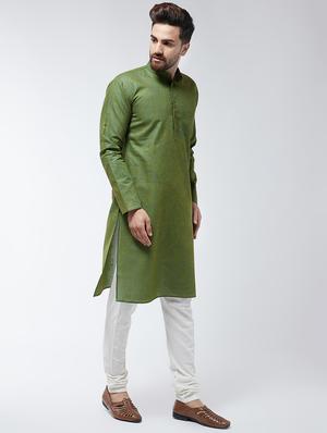 green kurta pyjama set - 16480009 - Standard Image - 2