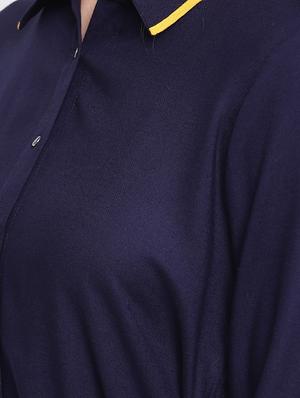 color block tie front shirt - 16480711 - Standard Image - 5