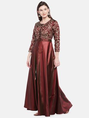 embroidered a-line gown - 16482602 - Standard Image - 2