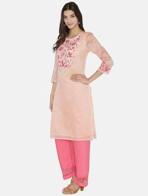 embroidered straight kurta - 16482674 - Standard Image - 2