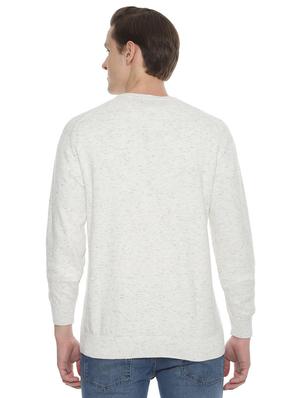 white melange pullover - 16482781 - Standard Image - 2