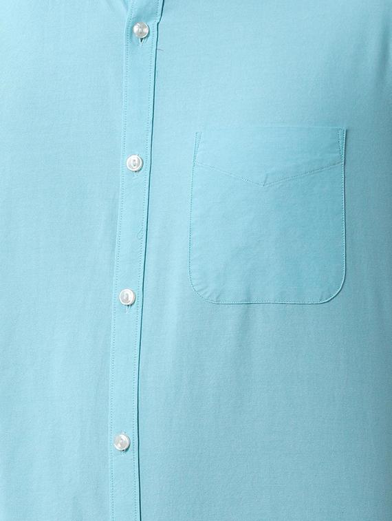blue solid casual shirt - 16482877 - Zoom Image - 5