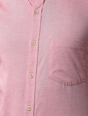 pink solid casual shirt - 16482883 - Standard Image - 5