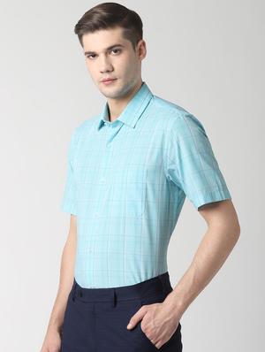 blue checkered formal shirt - 16482951 - Standard Image - 2
