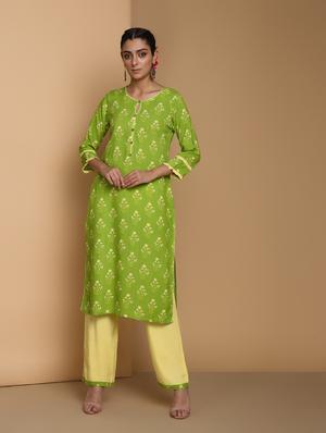embroidered kurta pant set - 16483196 - Standard Image - 2