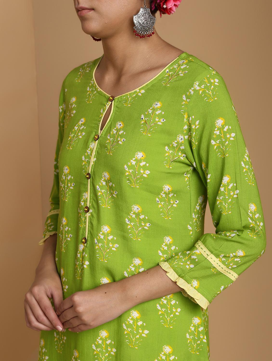 embroidered kurta pant set - 16483196 - Zoom Image - 5