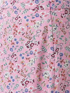 mid rise floral a-line skirt - 16483223 - Standard Image - 5