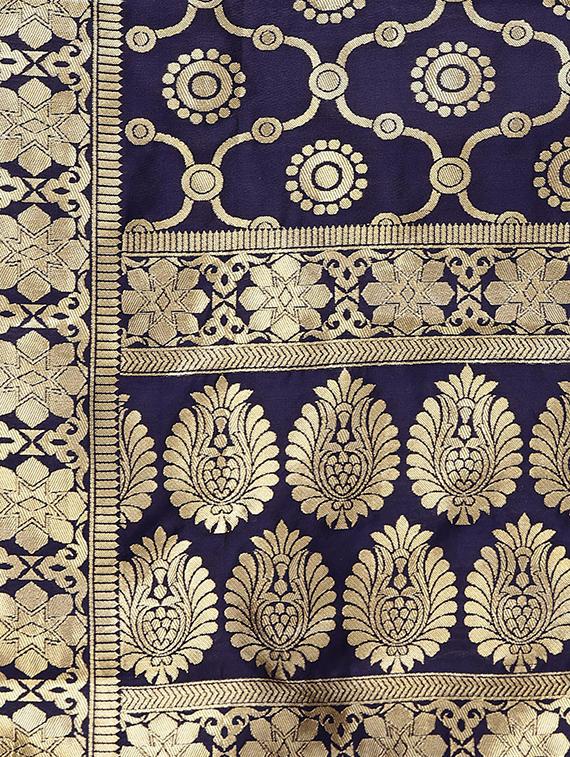 zari motifs unstitched palazzo suit - 16483693 - Zoom Image - 5