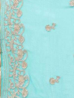 embellished unstitched straight pant suit - 16483694 - Standard Image - 5