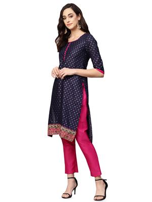zari motifs unstitched straight pant suit - 16483695 - Standard Image - 2